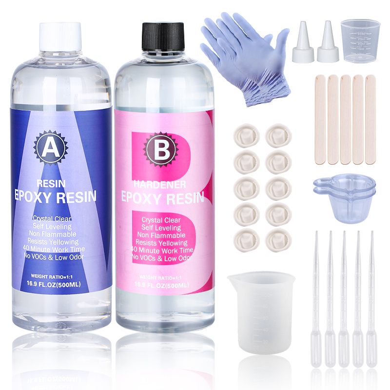 Resin Art Ratio - Kristallklares Epoxidharz-Set, einfache Mischung, 1:1, Hochglanzharz