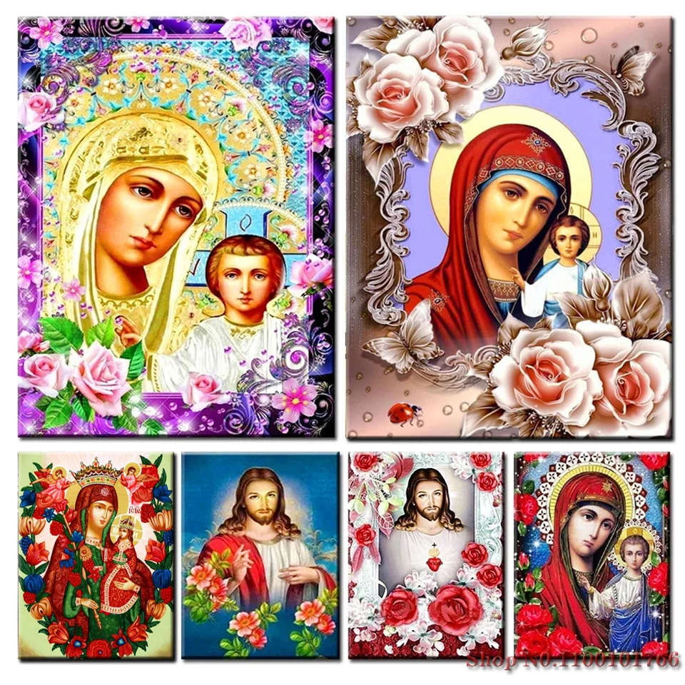 Resin Art Mary - 5D DIY Diamantmalerei Jungfrau Maria Ikonen-Stickerei