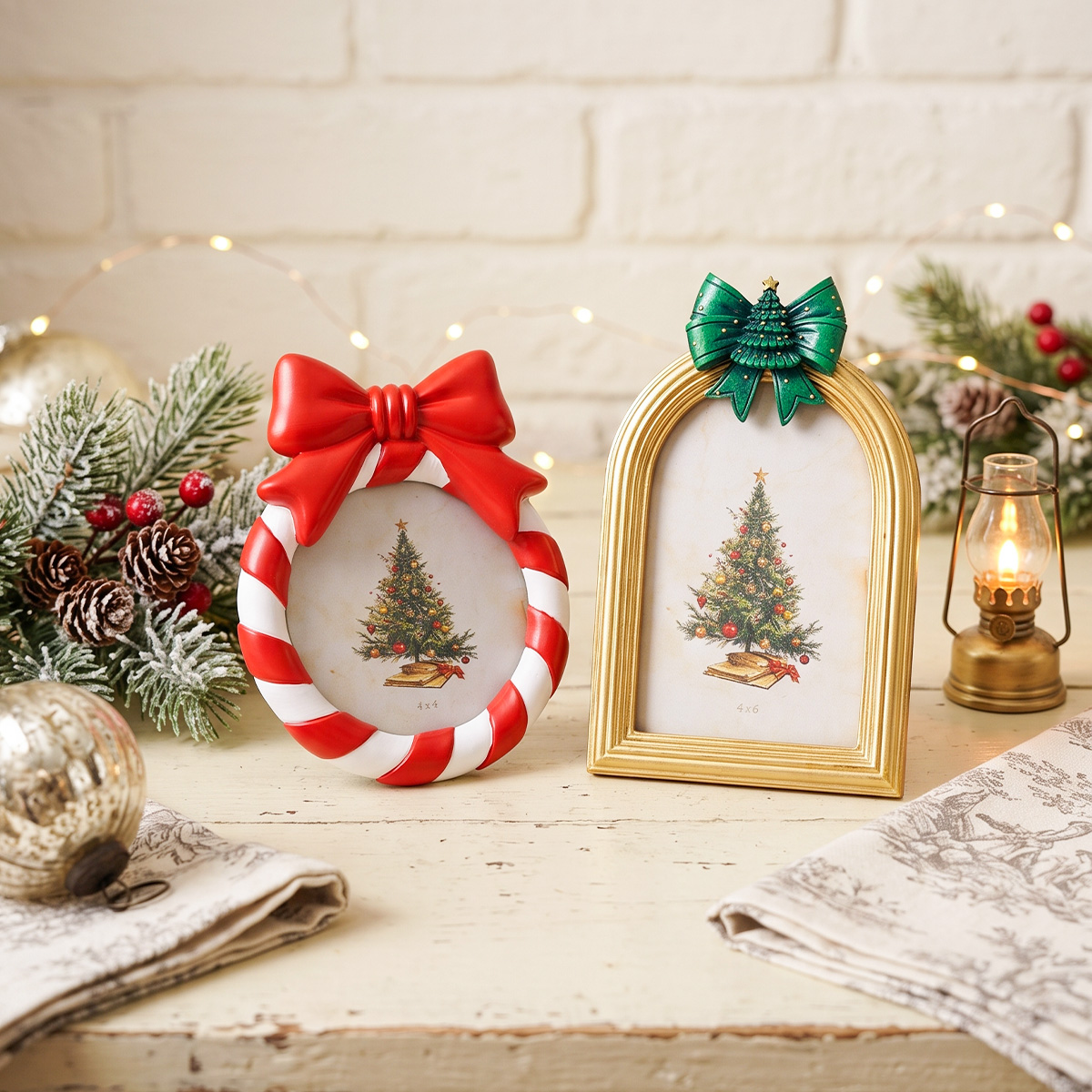 Resin Art For Photo Frame - 1 Stück, Weihnachtsdekorationen aus Kunstharz mit