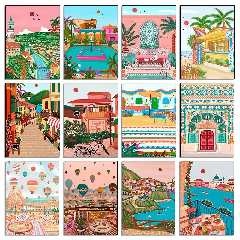 Resin Art India - Diamantmalerei Nordisches Marokko Marrakesch Kappadokien Indisches