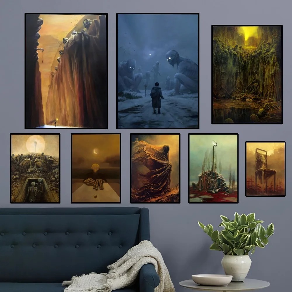 Resin Art Aesthetic - Zdzislaw Beksinski Kunstposter Club Prints Rules