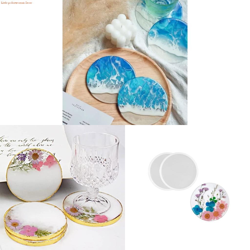 Resin Art Equipment - F92D Harz-Untersetzer-Form, runde Untersetzer-Form für Epoxidharz,