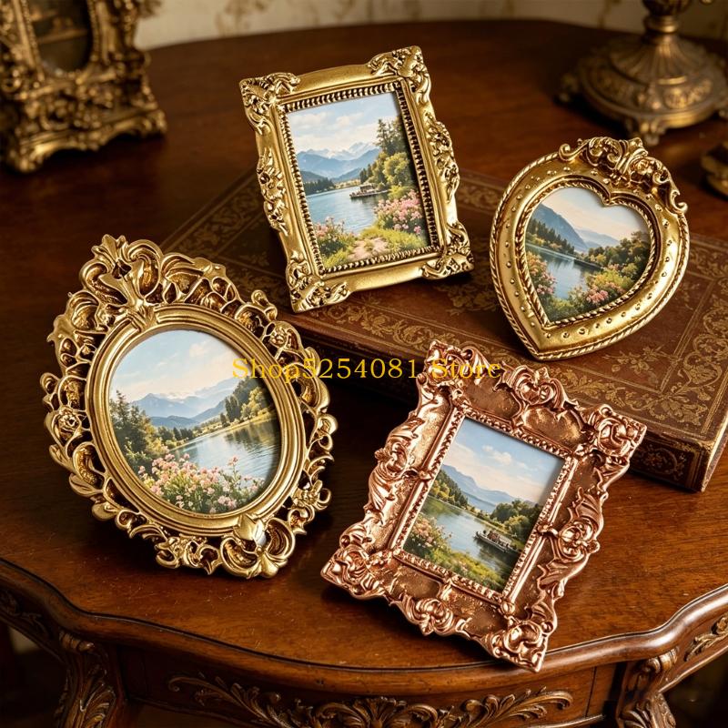 Resin Art For Photo Frame - AXYC Harz-Bilderrahmen, Mini-Bilderrahmen, antiker Fotorahmen, winziger