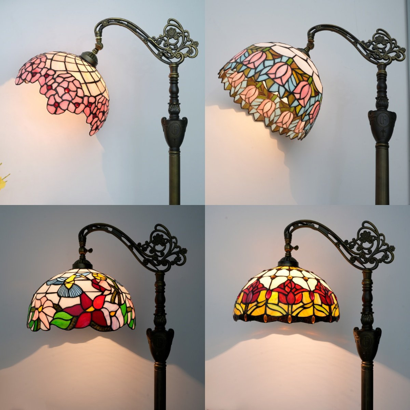 Resin Art In Floor - Tiffany Stehlampen Blumen Kunstdekor Stehende Schreibtischleuchte
