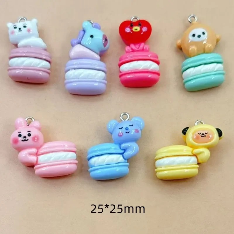 Resin Art Craft - 10 Stück gemischte Cartoon-Harzanhänger, kleine Deko-Anhänger
