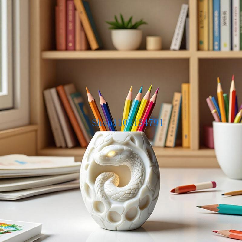 Resin Art Unique Ideas - 98km Kreative Schlangenmuster-Silikon-Pflanzgefäßform, Blumentopfformen für die