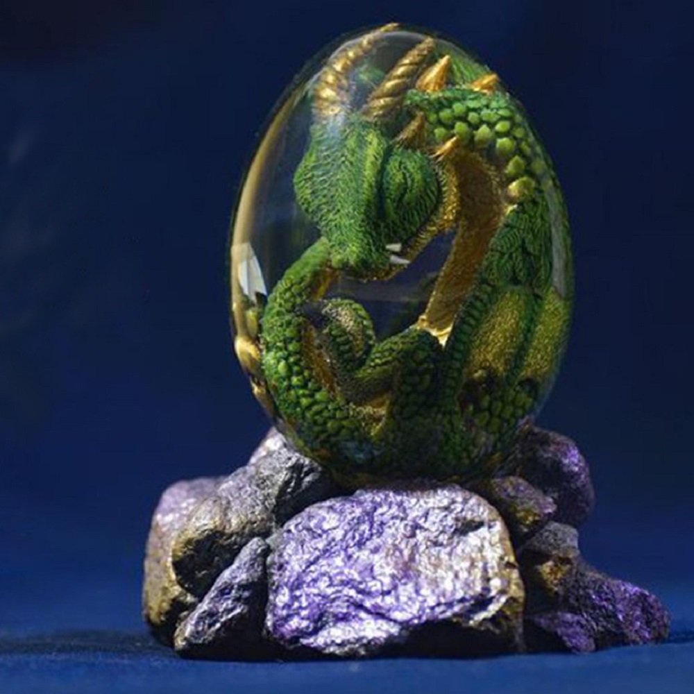 Lava-Drachen-Ei-Statue mit Sta – Resin Art Table Top Bewertung und Preis