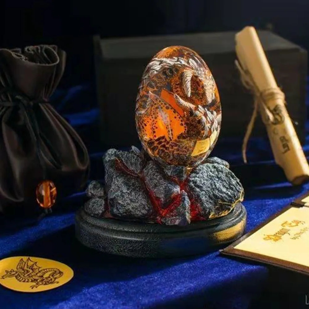 Lava-Drachen-Ei-Statue mit Sta – Resin Art Table Top Bewertung und Preis