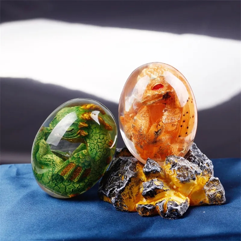 Lava-Drachen-Ei-Statue mit Sta – Resin Art Table Top Bewertung und Preis