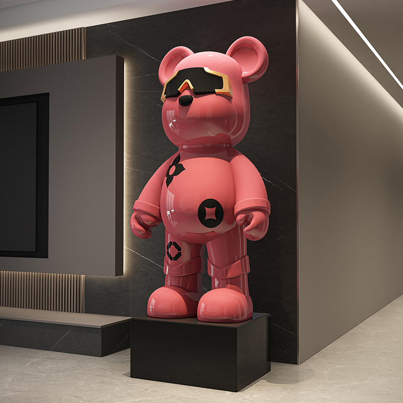 Licht Luxus Rosa Heftiger Bär  – Resin Art In Floor Bewertung und Preis