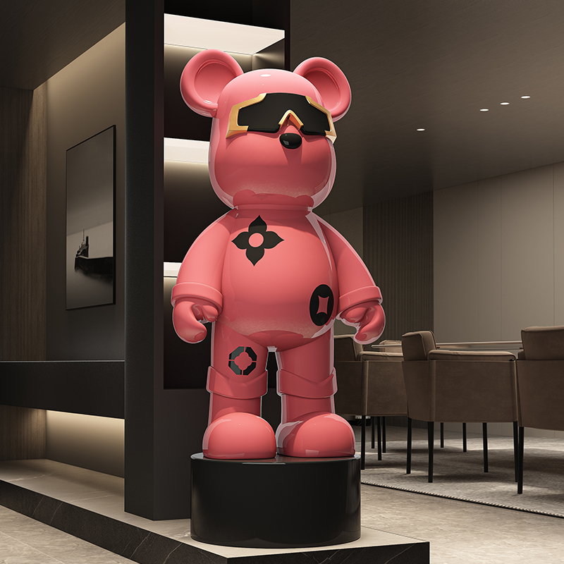 Licht Luxus Rosa Heftiger Bär  – Resin Art In Floor Bewertung und Preis