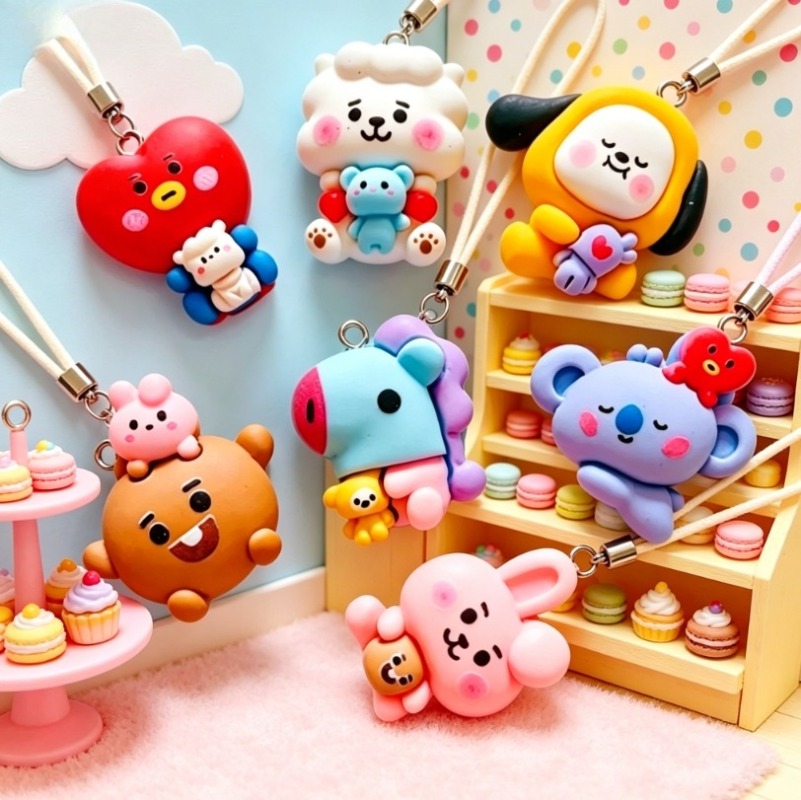 7 Stück BT21 Harz-Cartoon-Anhä – Resin Art Craft Bewertung und Preis