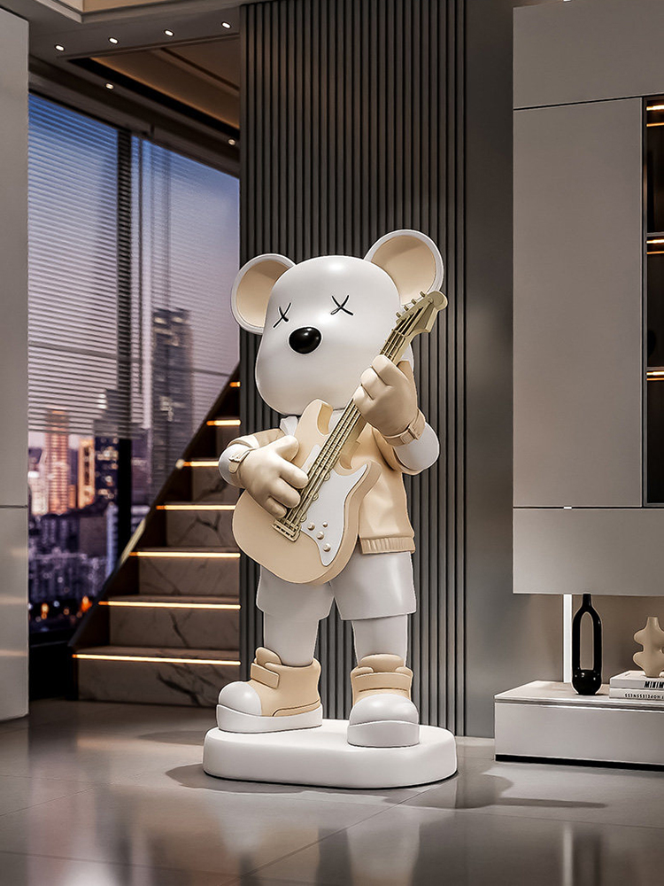 Gitarre Liebe Bär Statue Spars – Resin Art In Floor Bewertung und Preis