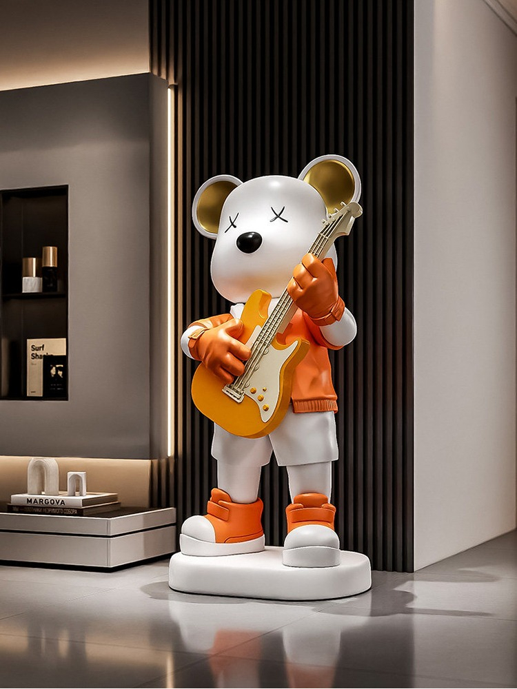 Gitarre Liebe Bär Statue Spars – Resin Art In Floor Bewertung und Preis