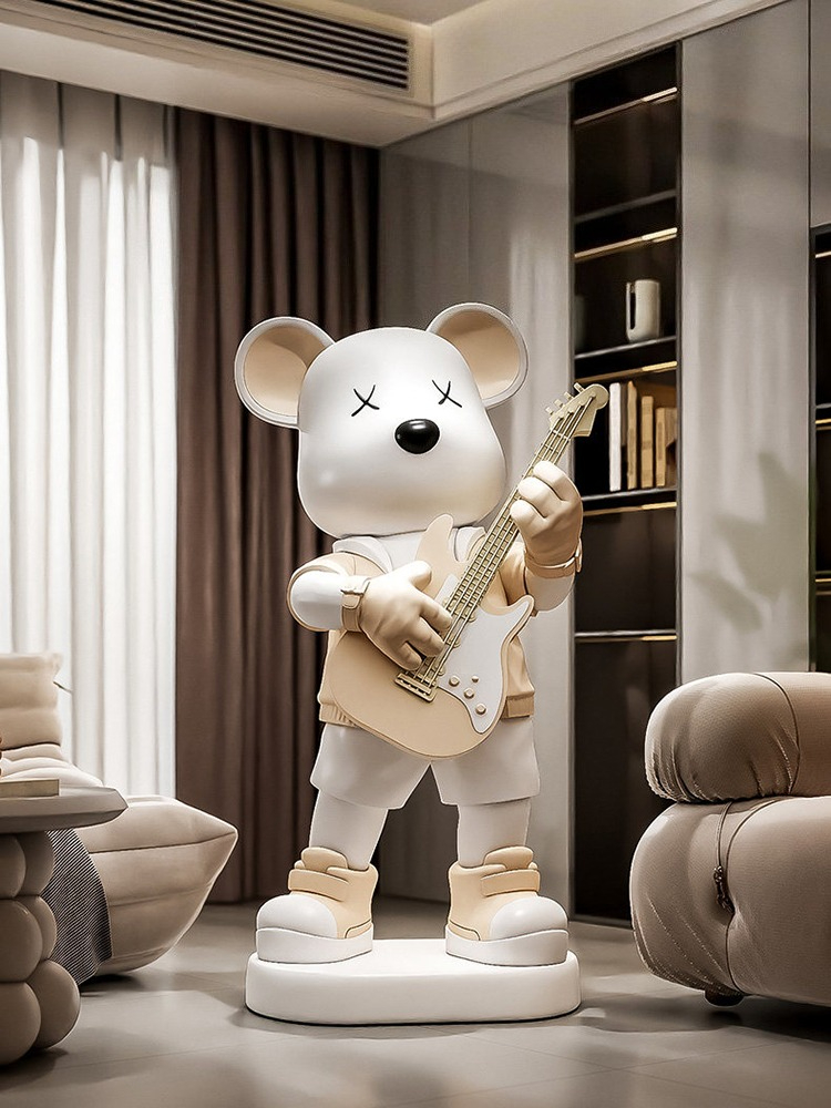Gitarre Liebe Bär Statue Spars – Resin Art In Floor Bewertung und Preis