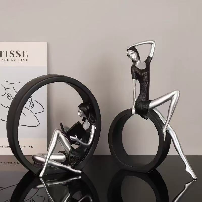 2 Stück Yoga-Lesende-Mädchen-S – Resin Art India Bewertung und Preis