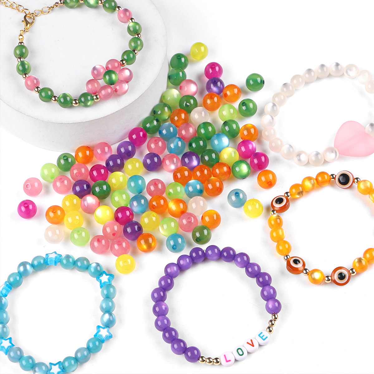 100 Stück 6/8mm Kunstharz-Imit – Resin Art Earrings Bewertung und Preis